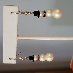 Sweet handmade Snowman Earrings